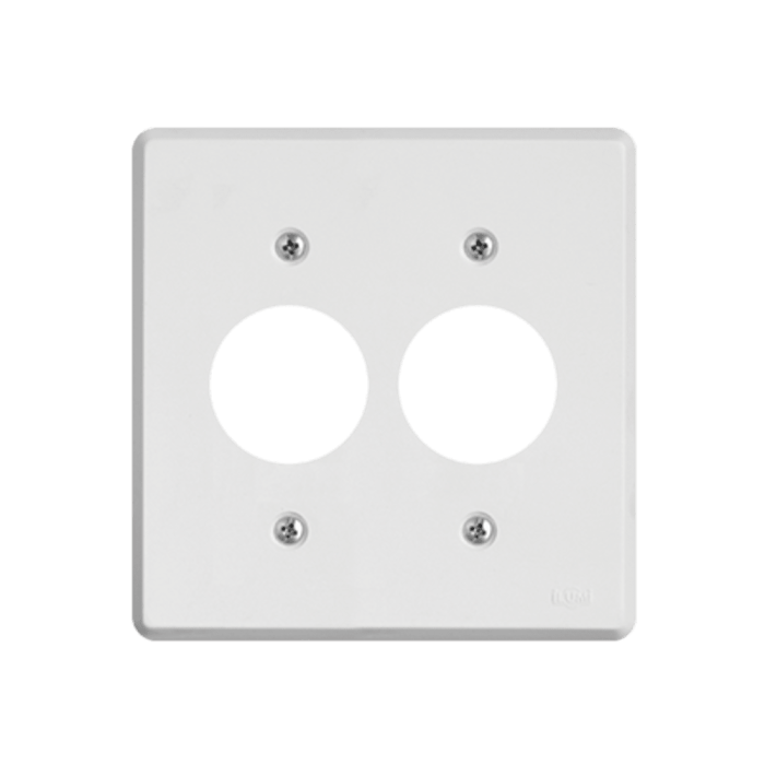 Placa 4x4 para 2 Tomadas Redondas