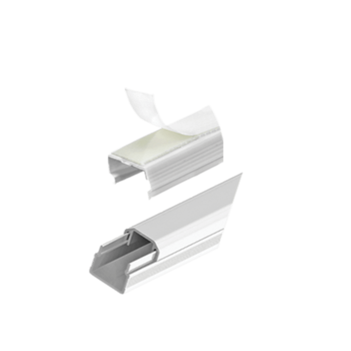Canaleta 10x10x2000mm com Dupla Face - Branca
