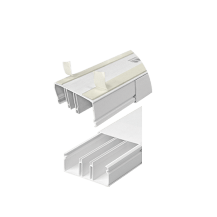 Canaleta com Divisória 50x20x2000mm com Dupla Face - Branca