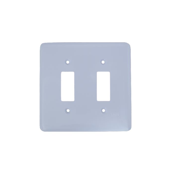 Placa 4x4 para 2 Interruptores 1 Tecla
