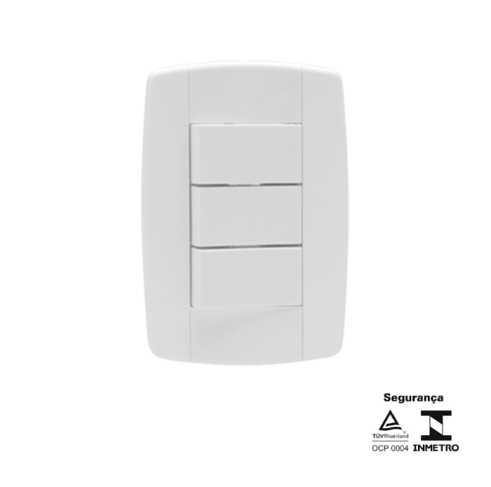 Conjunto 3 Interruptores Simples 10A 250V