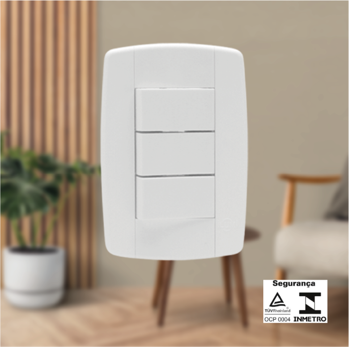 Conjunto 3 Interruptores Simples 10A 250V - Imagem 2