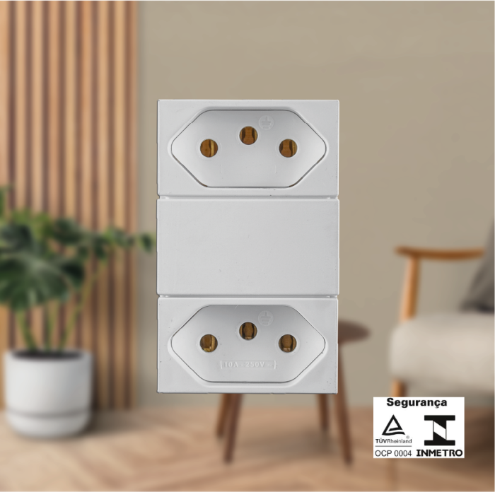 Monobloco Duplo 2 Tomadas Separadas 20A 250V - Imagem 2