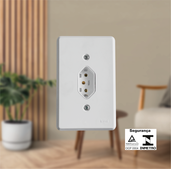 Tomada Fixa de Embutir 2P + T 20A 250V - Imagem 2
