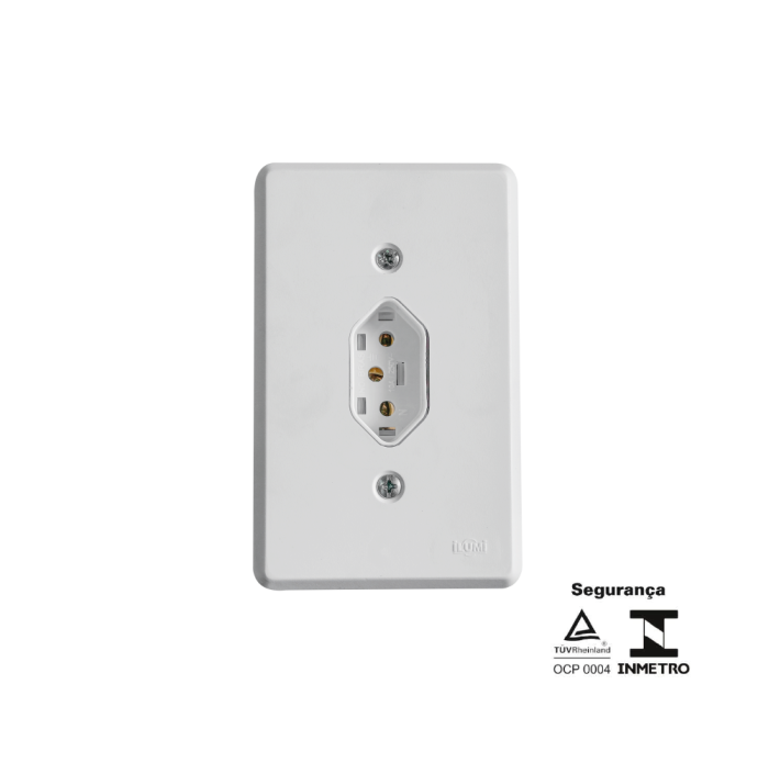 Tomada Fixa de Embutir 2P + T 20A 250V