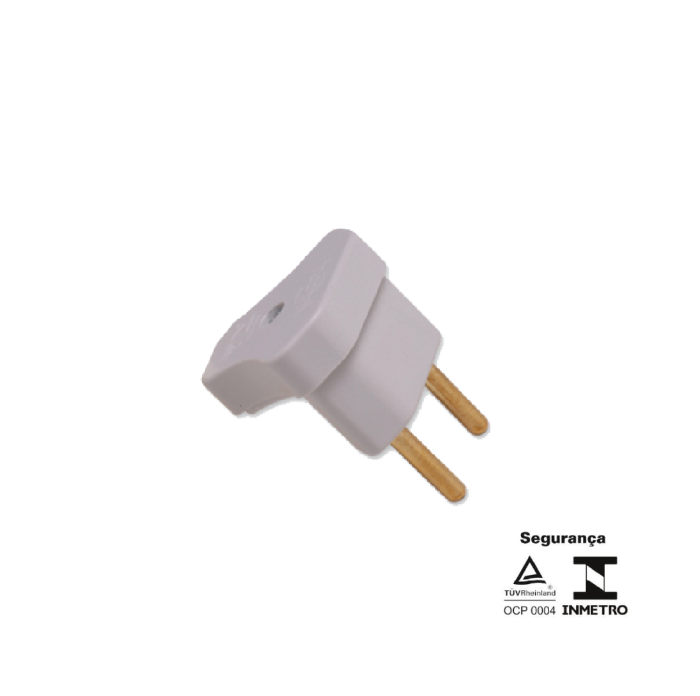 Pino Triangular Bipolar 2P 10A 250V 15W Branco