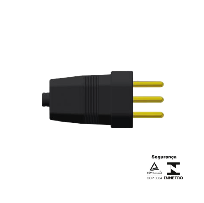 Pino Bipolar 2P + T 10A 250V Preto