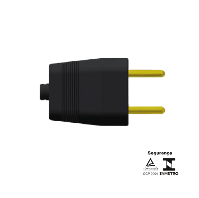 Pino Bipolar 2P 10A 250V Preto