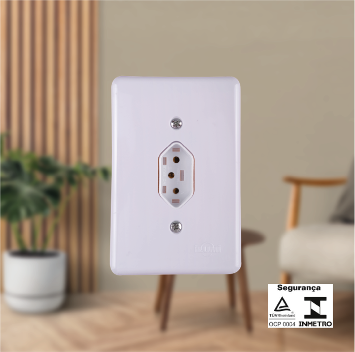 Tomada Fixa de Embutir Bipolar 2P + T 20A 250V - Imagem 2