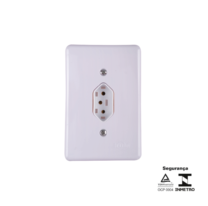 Tomada Fixa de Embutir Bipolar 2P + T 20A 250V