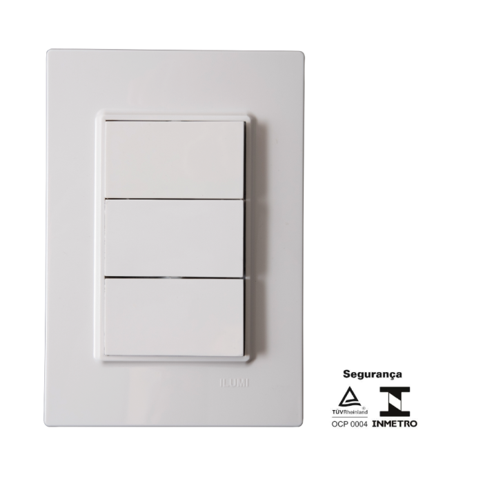 Conjunto 3 Interruptores Simples 10A 250V