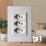 Conjunto 3 Tomadas 10A 250V Monobloco Vivaz - Imagem 2
