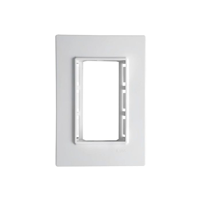 Placa 4x2 3 Módulos Juntos com Suporte - Vivaz