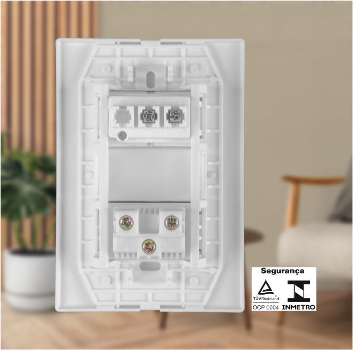 Conjunto 4x2 Interruptor Simples + tomada 10A - Imagem 4