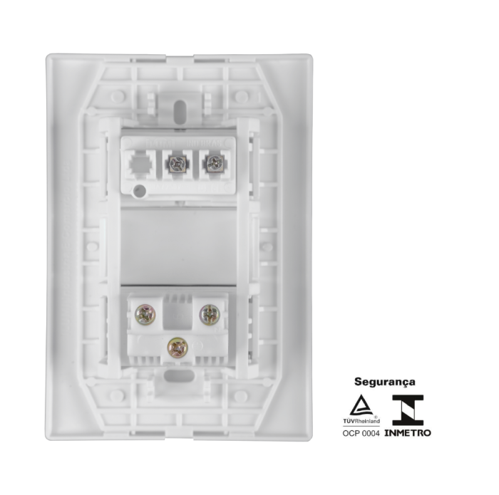 Conjunto 4x2 Interruptor Simples + tomada 10A - Imagem 2