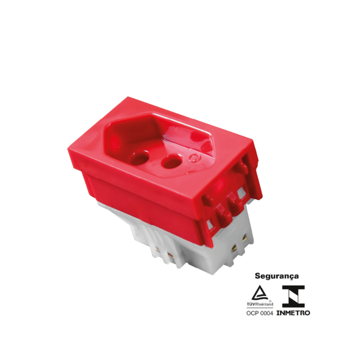 Módulo Tomada 20A 250V Vermelho