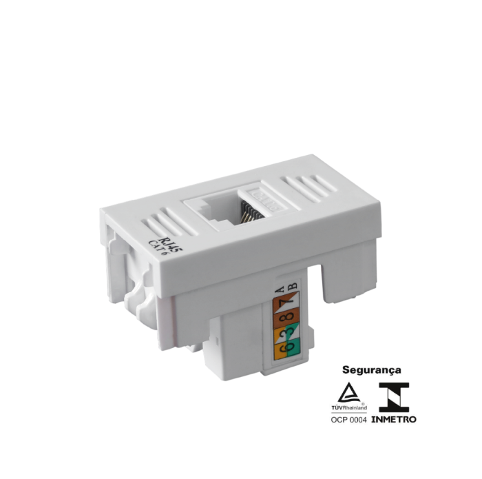 Módulo Tomada de Rede RJ45 CAT 6 - 8 Fios