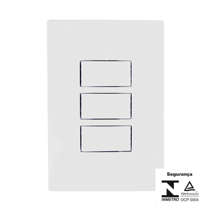 Conjunto 3 Interruptores Simples 10A 250V