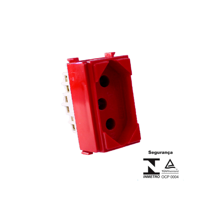 Módulo Tomada Vermelho 20A 250V~