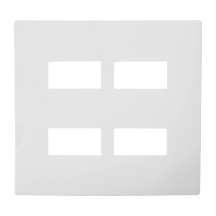 Placa 4x4 - 2+2 módulos Com suporte