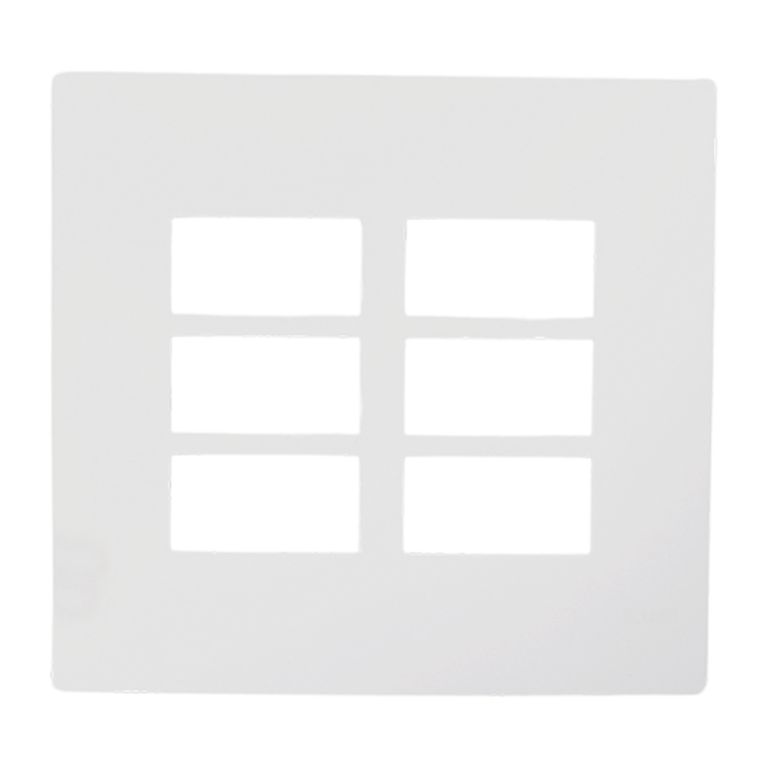 Placa 4x4 - 3+3 módulos Com suporte