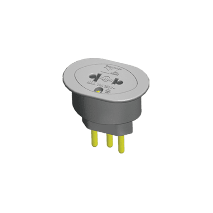 Pino Adaptador 2P + T Universal 10A 250V Branco