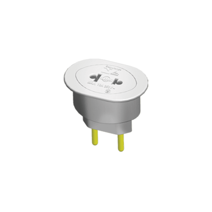Pino Adaptador 2P Universal 10A 250V Branco