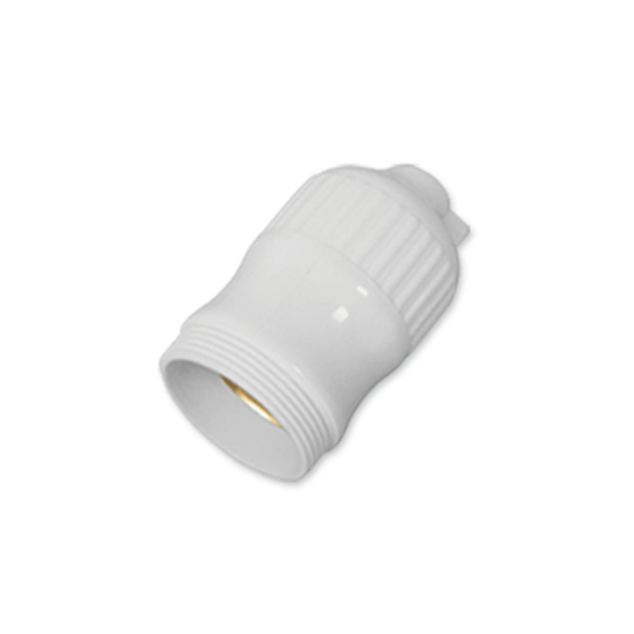 Soquete sem Chave em Nylon com Borne 2A 250V Branco