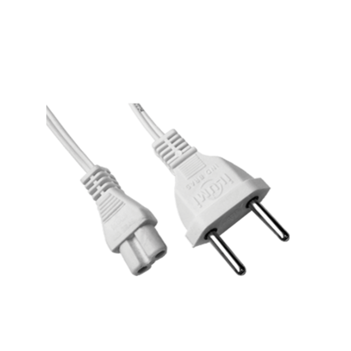 Cabo de força para PS2 (Oitinho) com Cordão Paralelo - 1,5m Branco