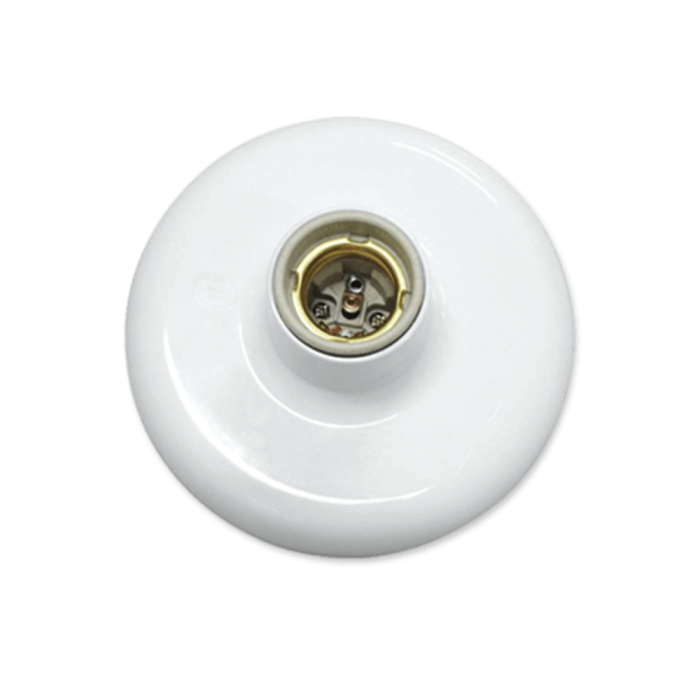 Plafon 100W 250V com Receptáculo Importado de Porcelana Caixa com 100 Peças Preto