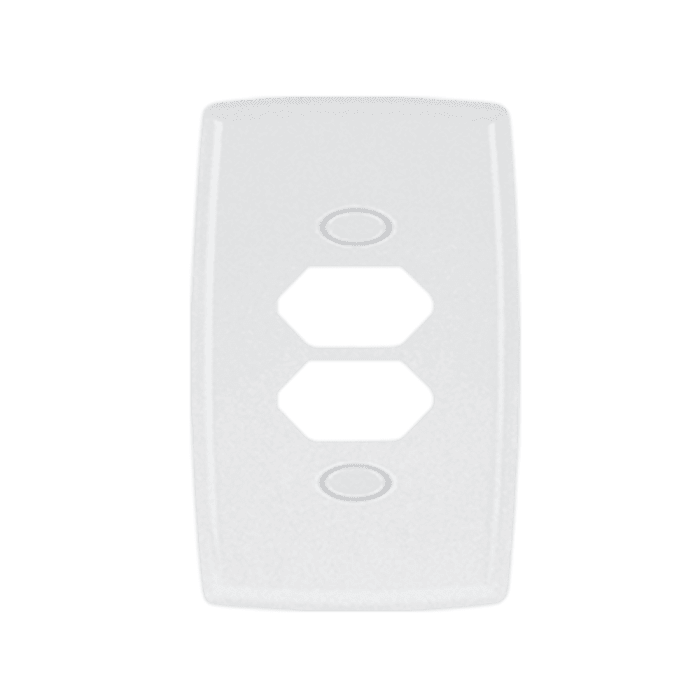 Placa 4x2 para 2 Tomadas Fixas de Embutir