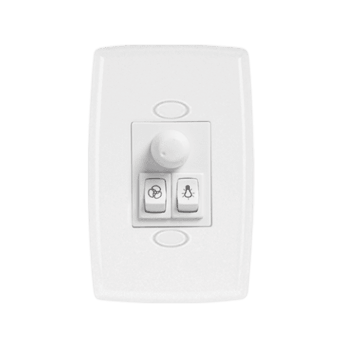 Controle Ventilador com Acionamento de Lâmpada e Inversão de Sentido Rotação Bivolt 127V/150W - 220V/300W