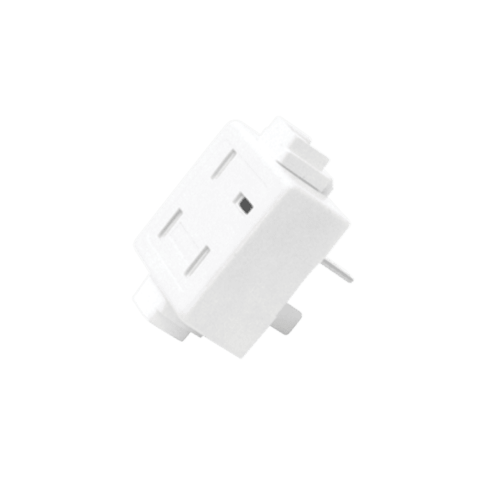 Pino Triplo 2 Americanos + Fêmea RJ11 2 Fios - Branco