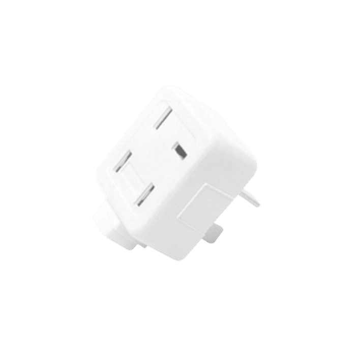Pino Duplo com Adaptador Lateral 2 Fios - Branco