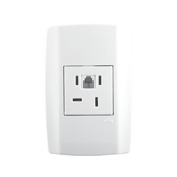 Tomada Telebras + RJ11 2 Fios