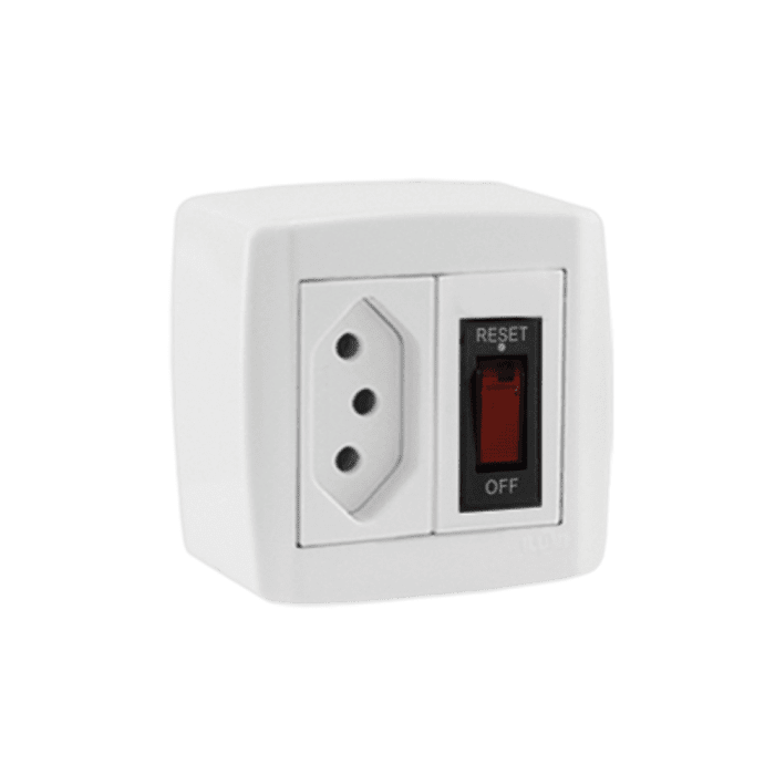 1 Tomada 10A 250V + Módulo Protetor Bivolt 10A