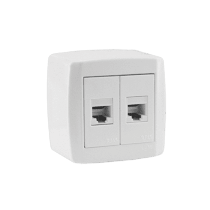 2 Tomadas de Rede Informática RJ45 - 8 Fios