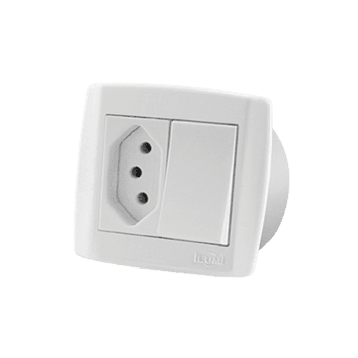 Monobloco Conjunto Interruptor Simples + Tomada 10A 250V